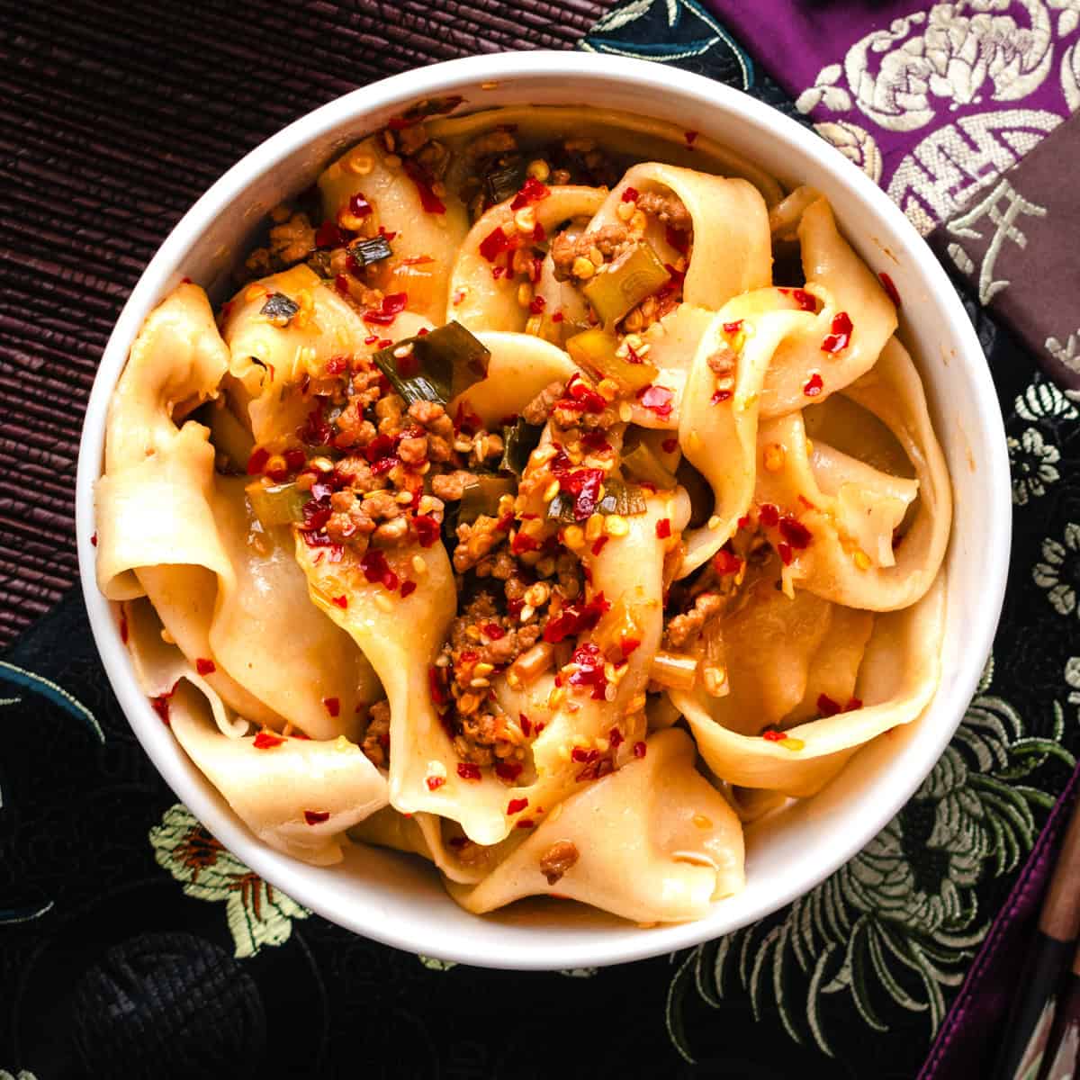 biang biang noodles recipe authentic chinese traditional homemade from scratch chili oil