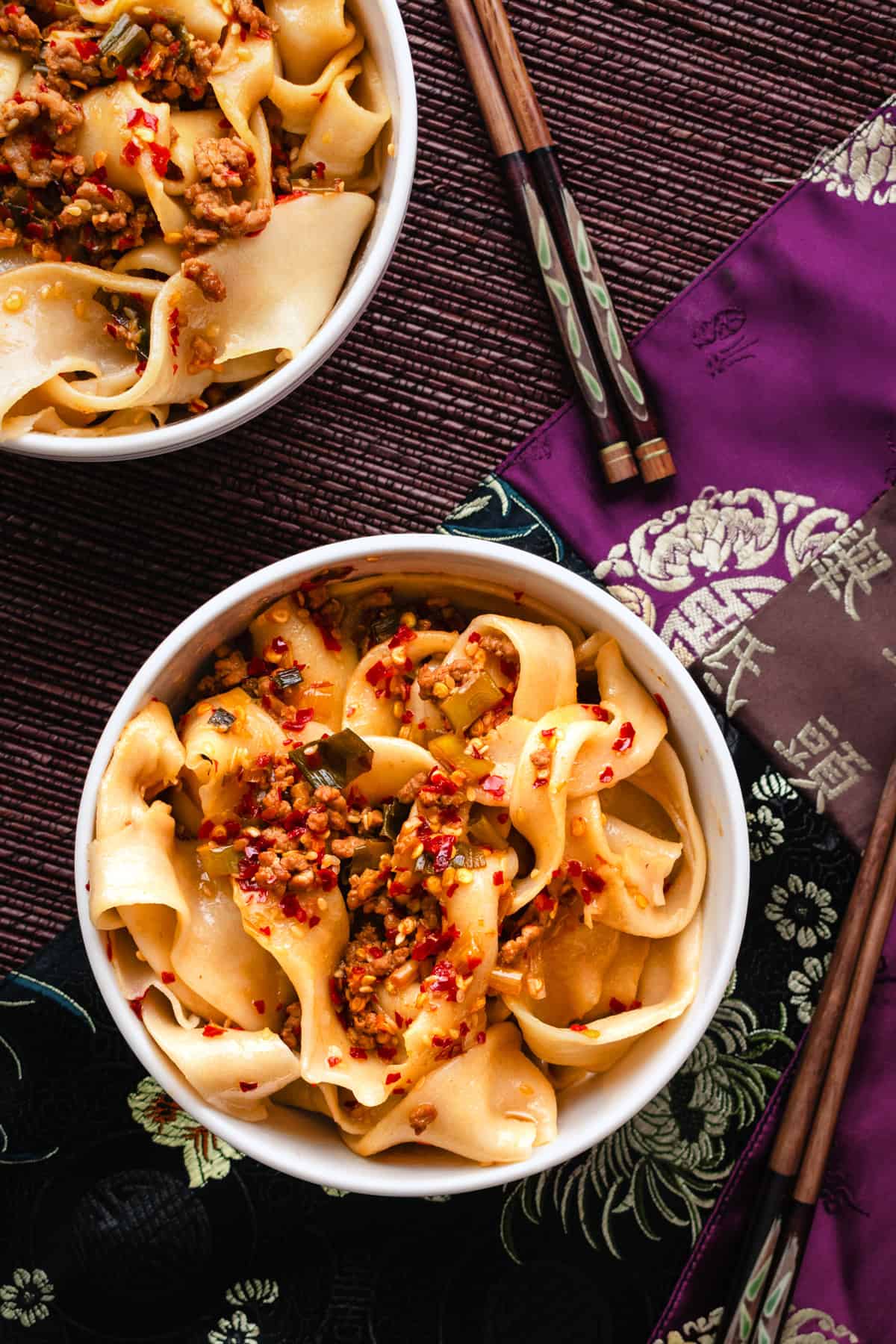 biang biang noodles recipe authentic chinese traditional homemade from scratch chili oil