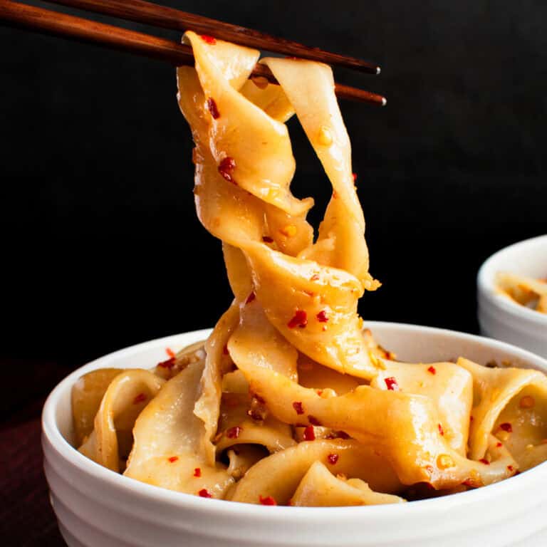 biang biang noodles recipe authentic chinese traditional homemade from scratch chili oil