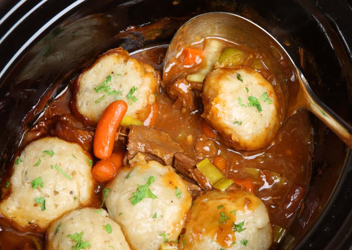 suet dumpings recipe traditional authentic british english beef stew