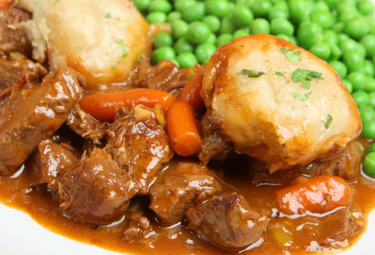 suet dumpings recipe traditional authentic british english beef stew