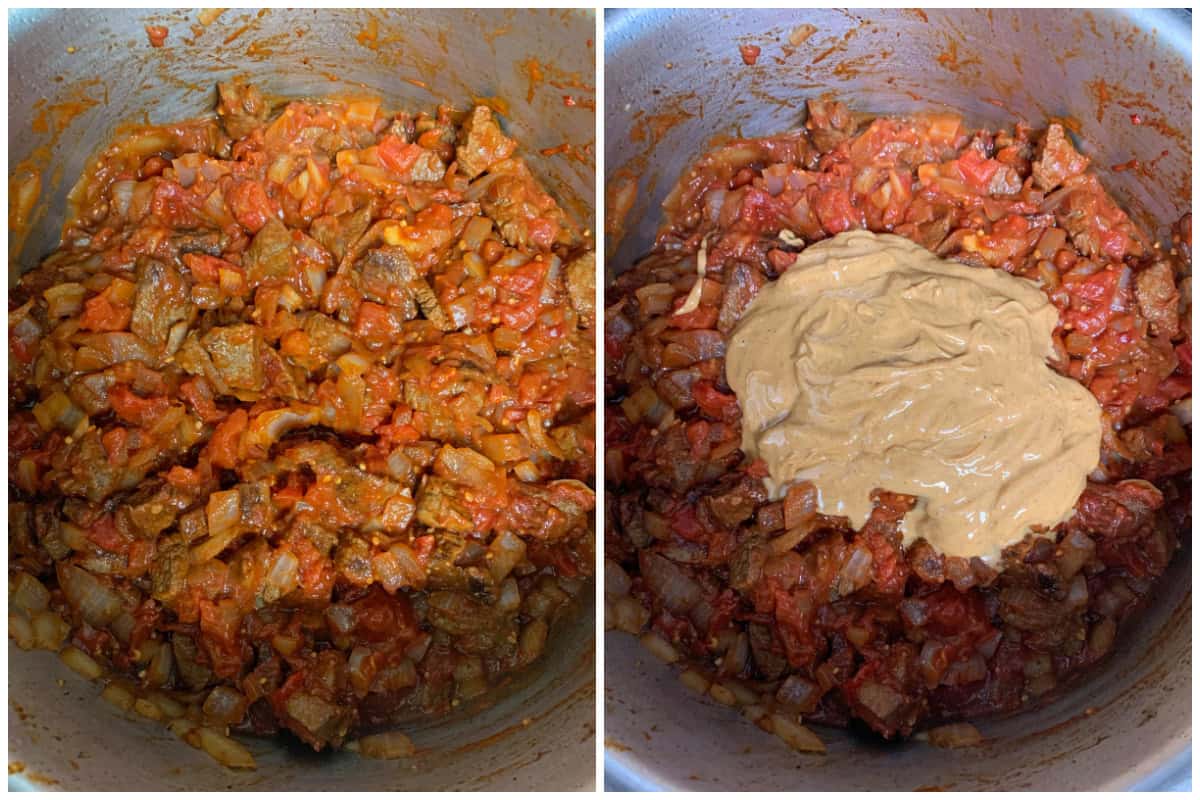 adding peanut butter