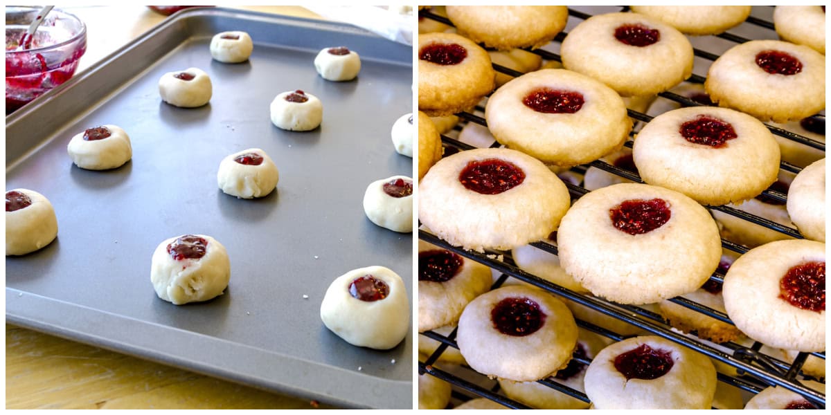 engelsaugen rezept german thumbprint cookies recipe raspberry jam red currant jelly christmas holidays