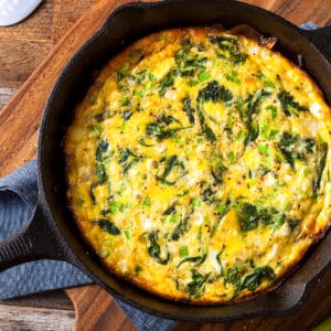 spinach and feta frittata recipe italian easy kale swiss chard collard greens cheese gluten free