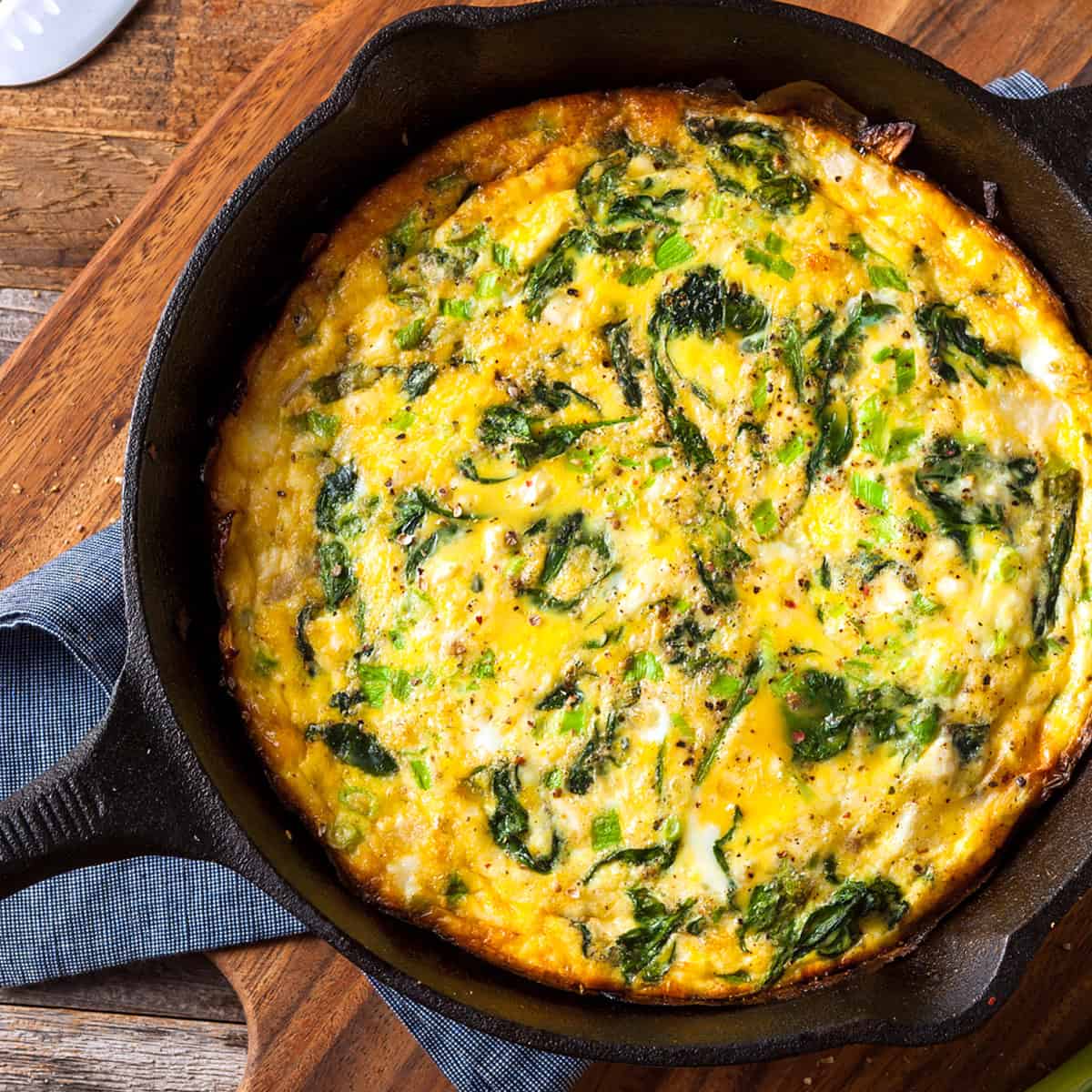 spinach and feta frittata recipe italian easy kale swiss chard collard greens cheese gluten free