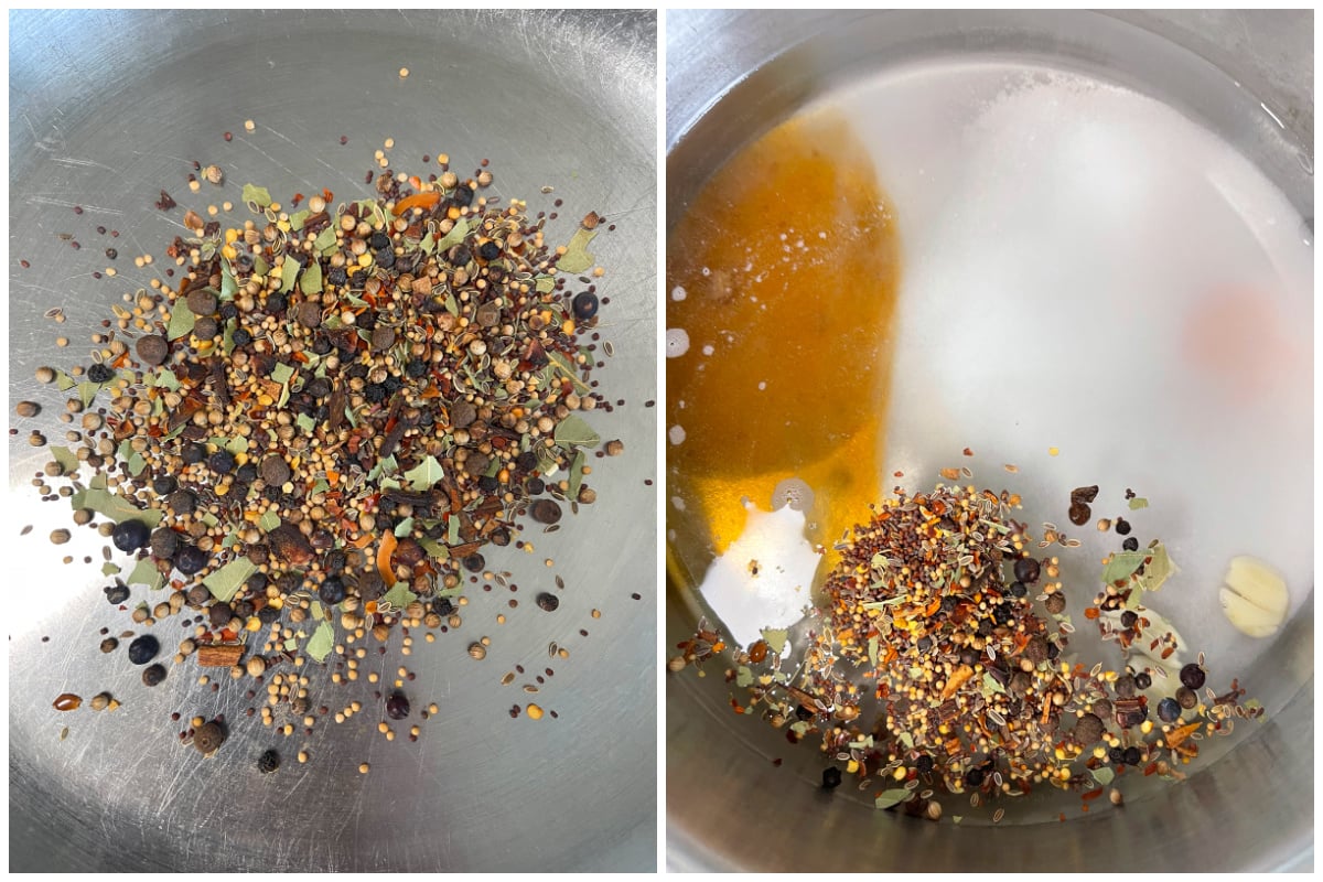 preparing the pickling brine