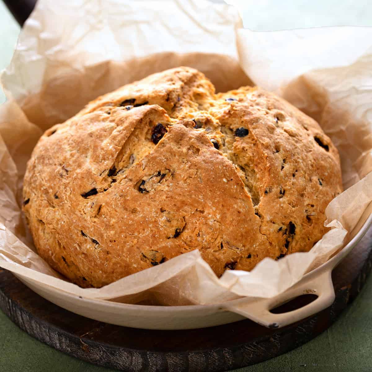 irish soda bread recipe best traditional authentic raisins currants spiced ireland st. patrick's day easy