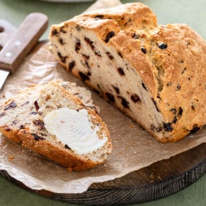 irish soda bread recipe best traditional authentic raisins currants spiced ireland st. patrick's day easy