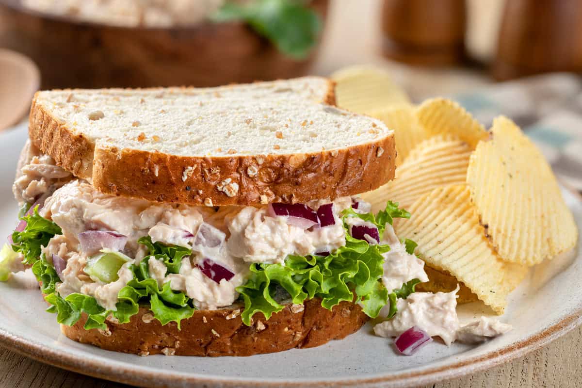 tuna salad recipe best perfect classic american sandwich melt easy celery pickle relish red onion