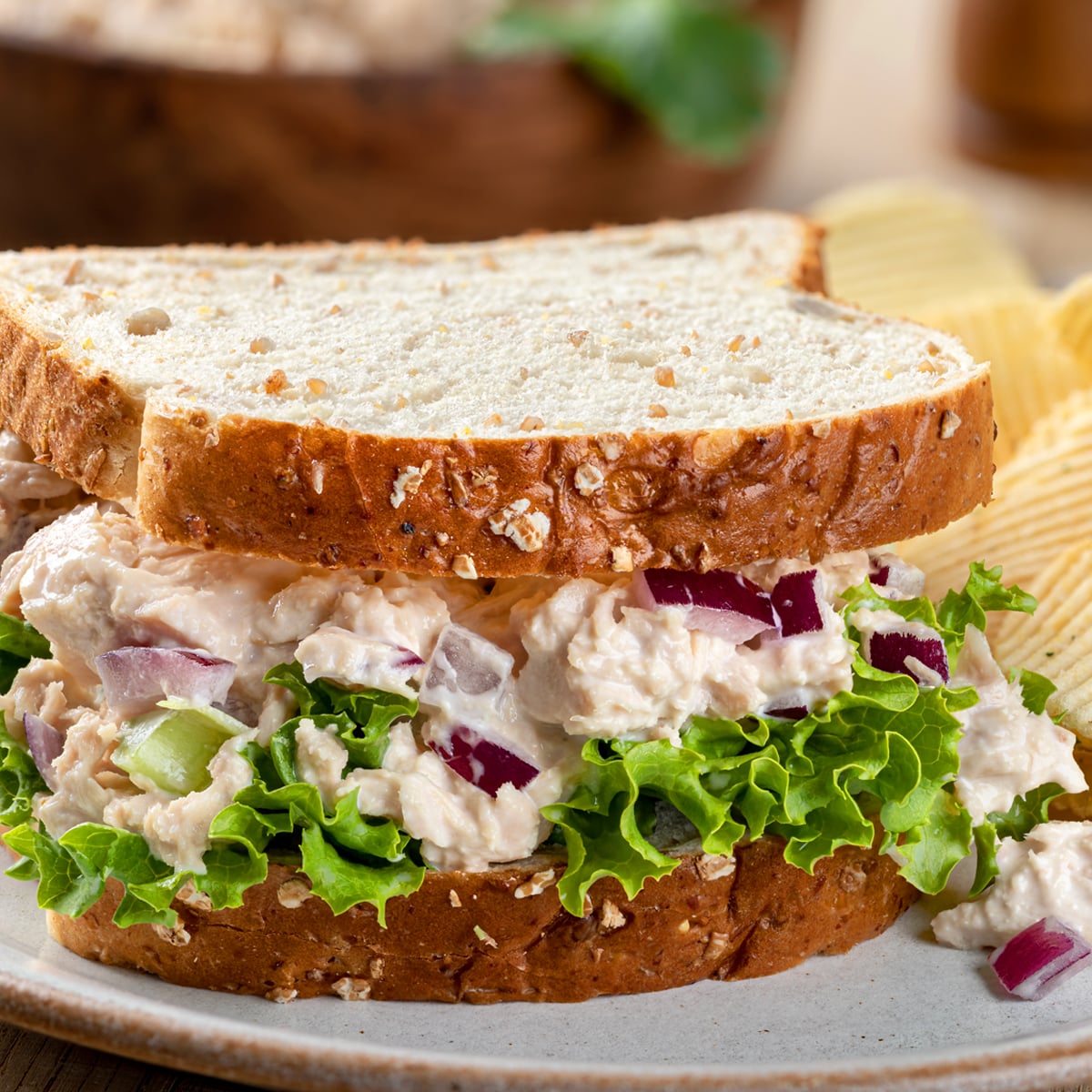 tuna salad recipe best perfect classic american sandwich melt easy celery pickle relish red onion