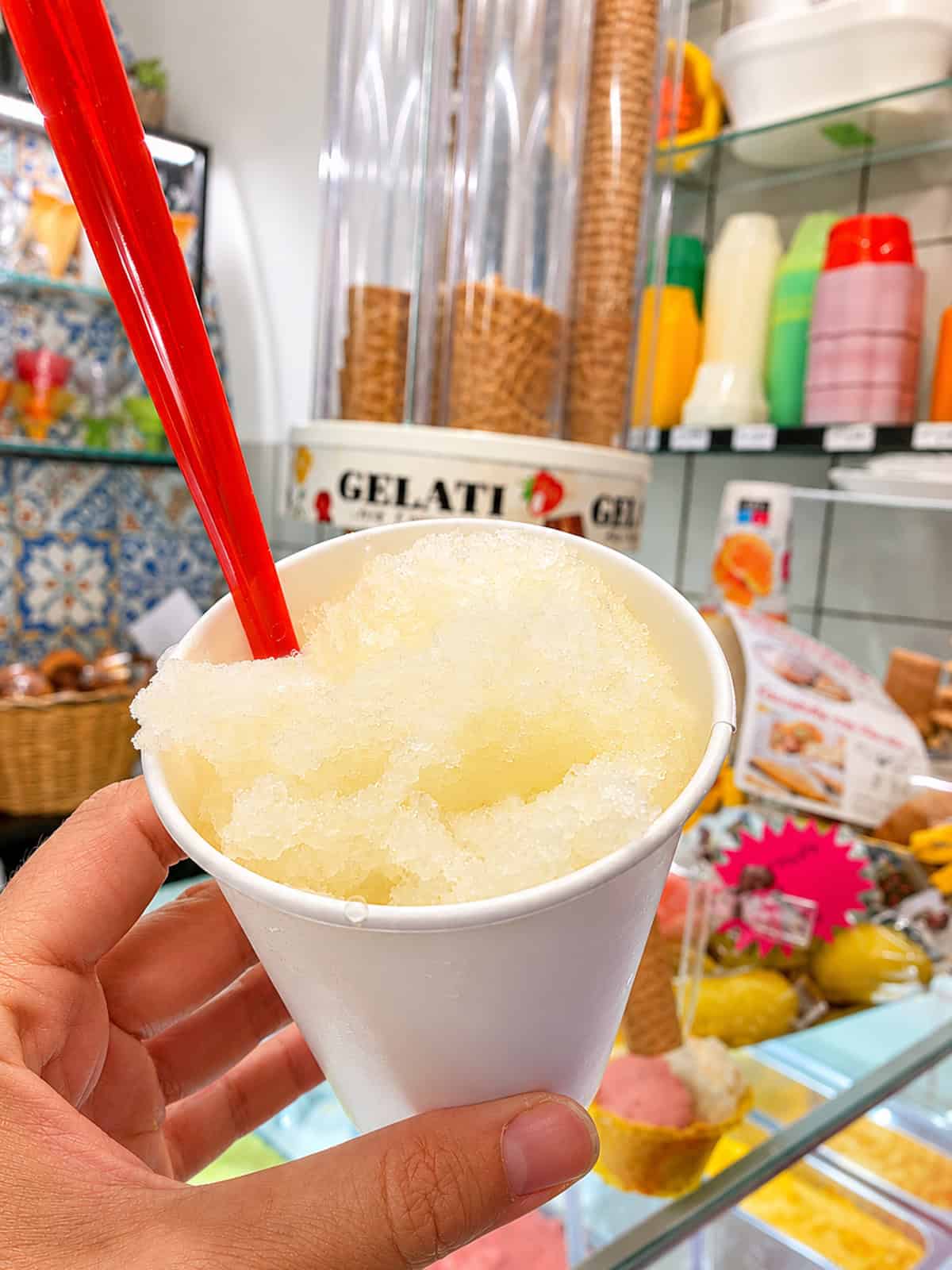granita al limone recipe authentic traditional italian sicilian lemon ice shaved sicily italy