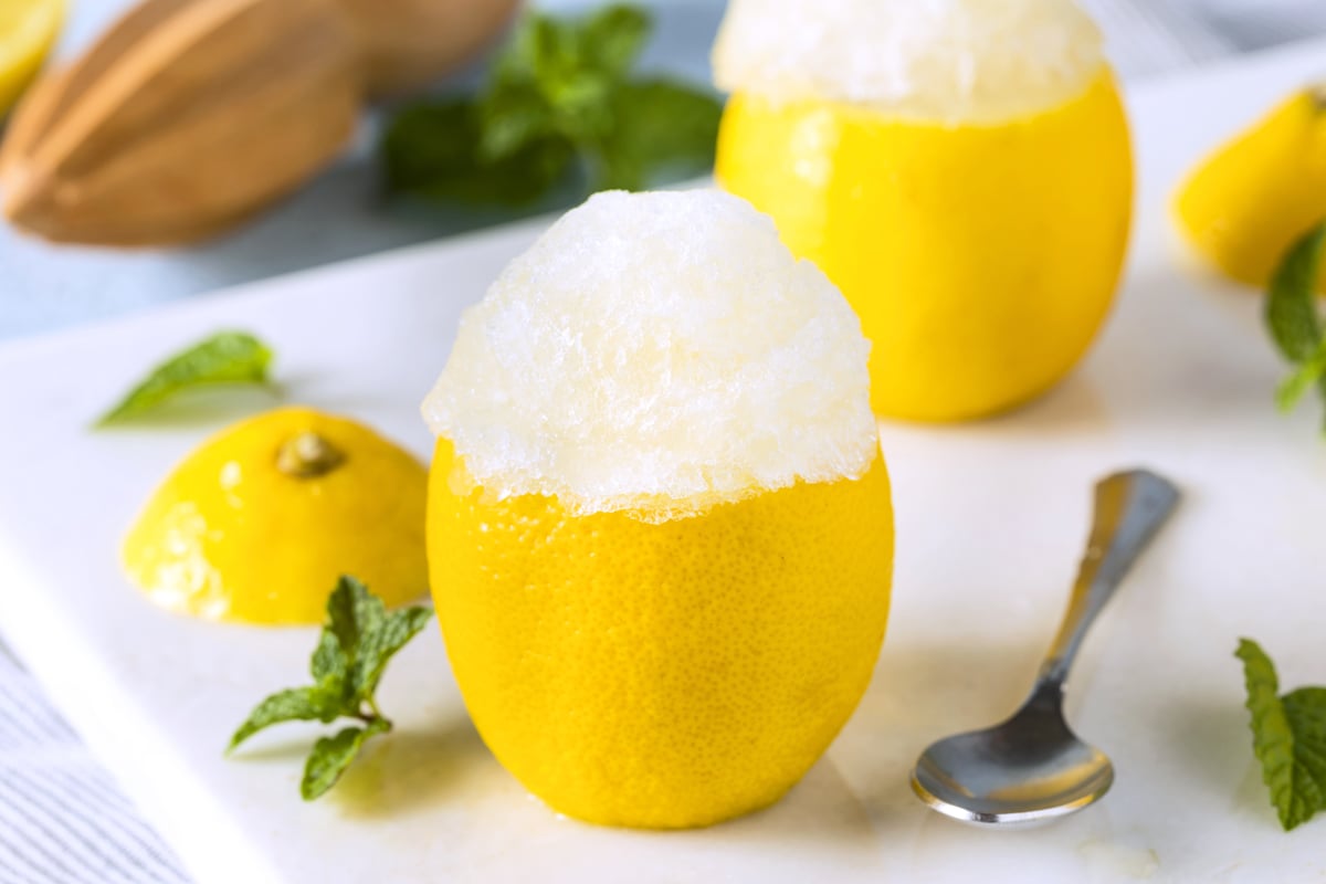 granita al limone recipe traditional authentic sicilian lemon granitas sicily italy fresh juice