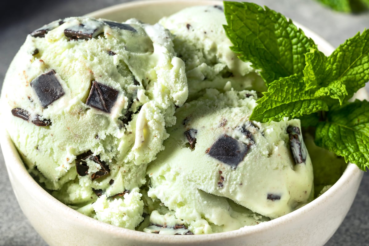 mint chocolate chip ice cream recipe best easy no egg yolks oreo without food coloring natural