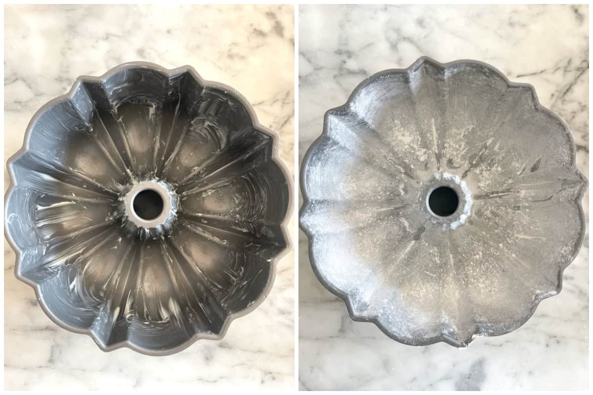 how to grease and flour a bundt pan
