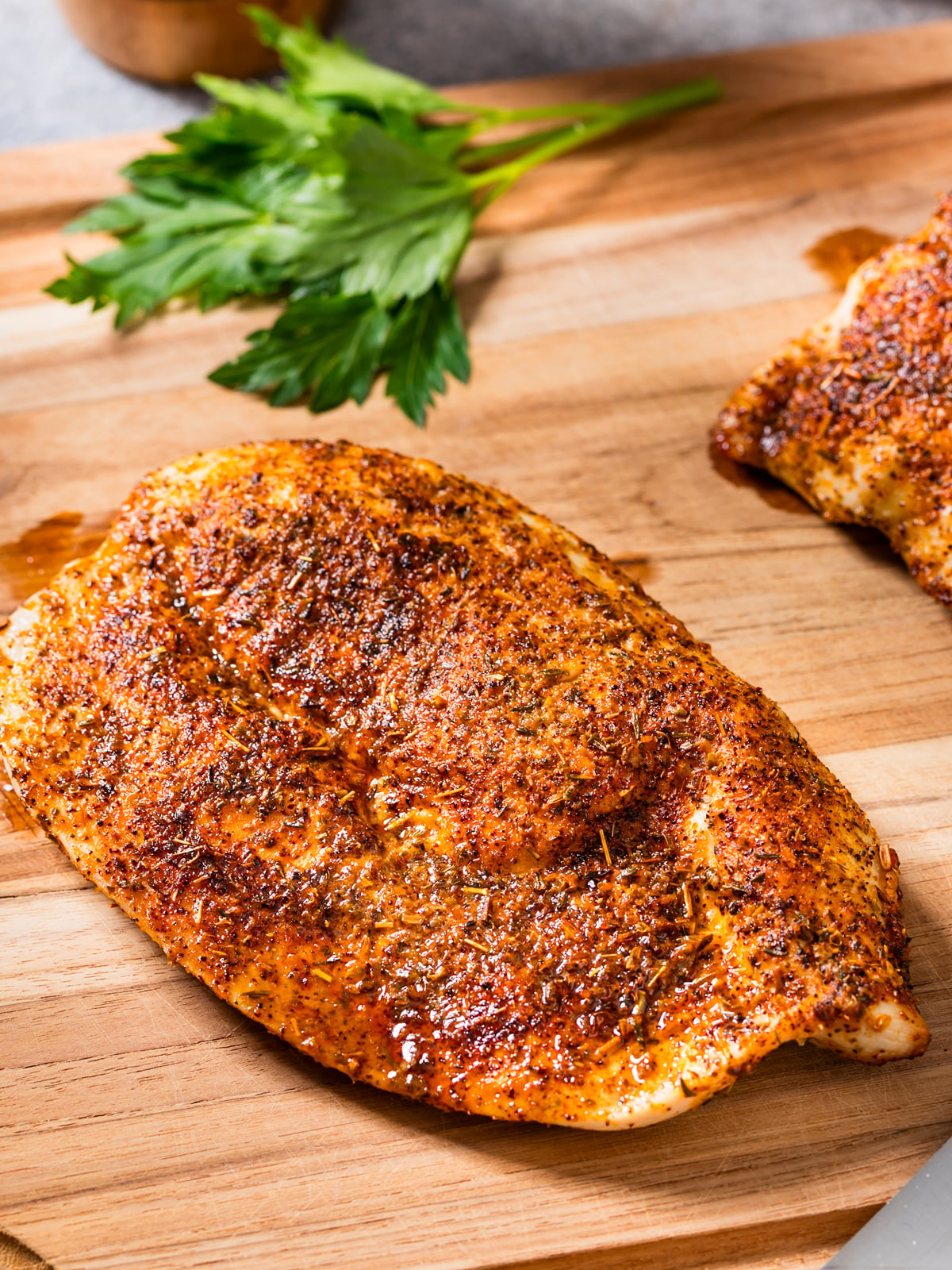cajun chicken recipe blackened breast homemade seasoning blend easy quick fast weeknight pan fried oven baked