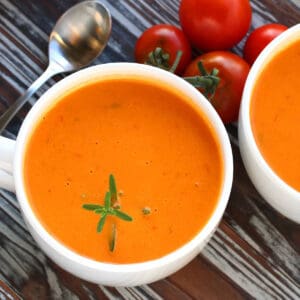 creamy tomato soup recipe best homemade fresh tomatoes easy italian herbs rice