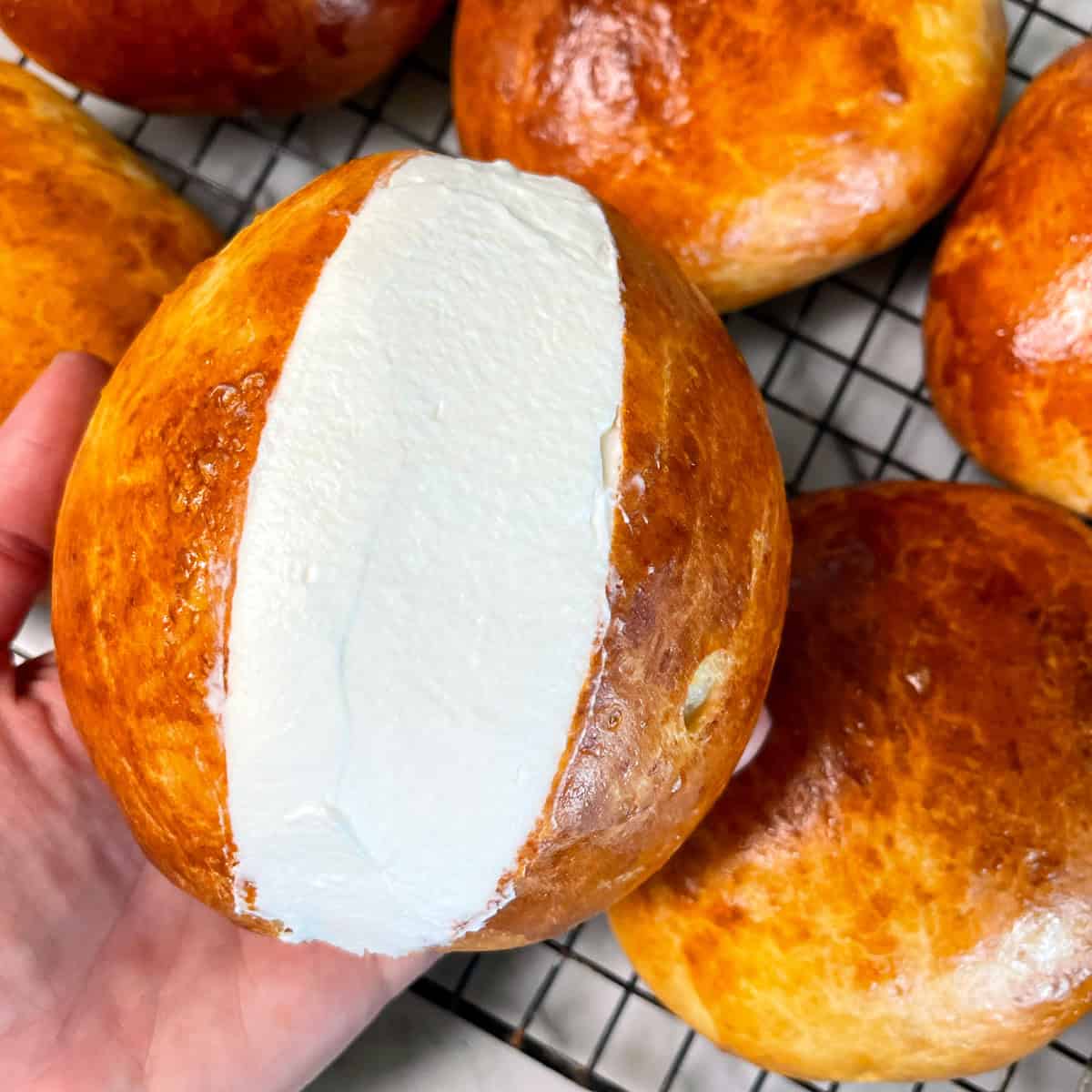 maritozzi recipe authentic traditional homemade maritozzo how to make Italian Roman Rome pastry sweet cream buns rolls orange zest lemon