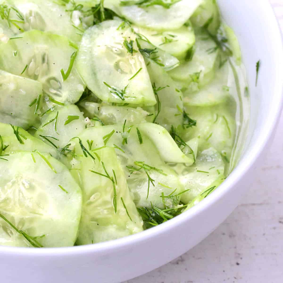 gurkensalat recipe german cucumber salad authentic traditional vinegar oil vinaigrette