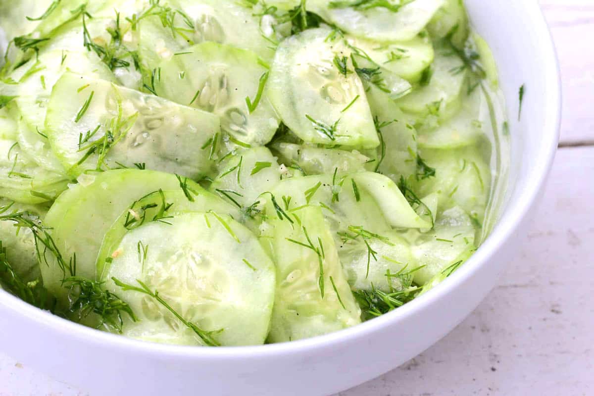 gurkensalat recipe german cucumber salad authentic traditional vinegar oil vinaigrette