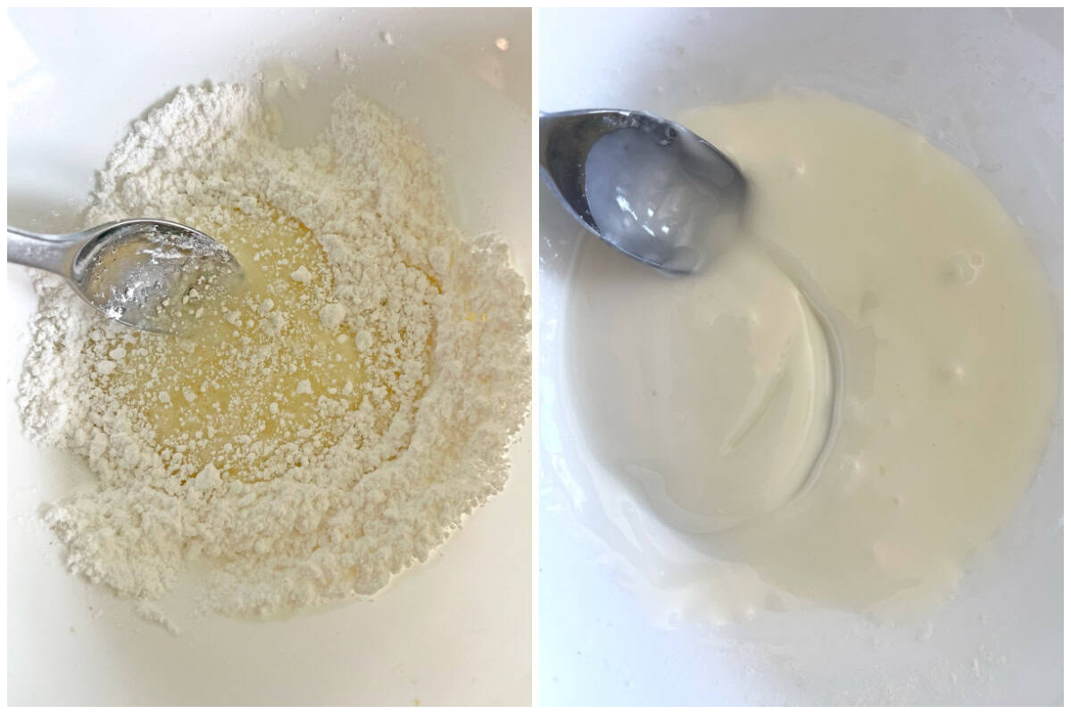 preparing the icing