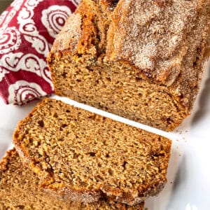 applesauce bread recipe loaf cake apple cider juice cinnamon nutmeg spice moist tender best easy
