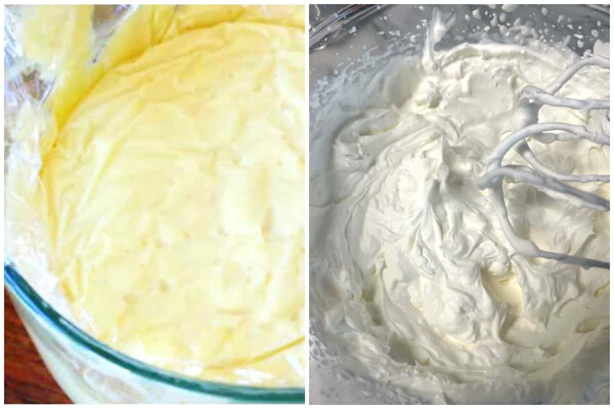 chilling the custard and whipping the cream