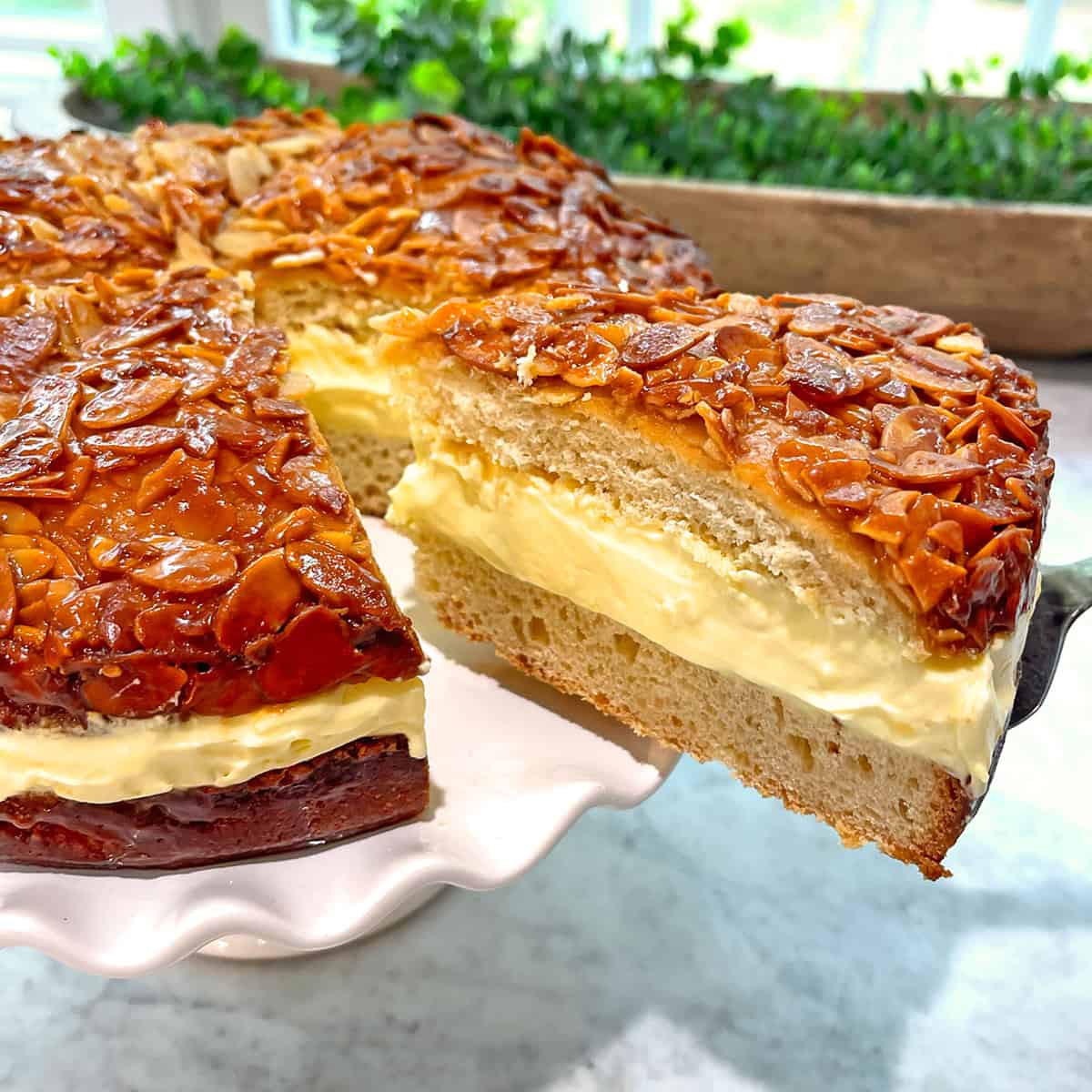 bee sting cake recipe authentic german bienenstich rezept honey almonds vanilla pudding filling traditional