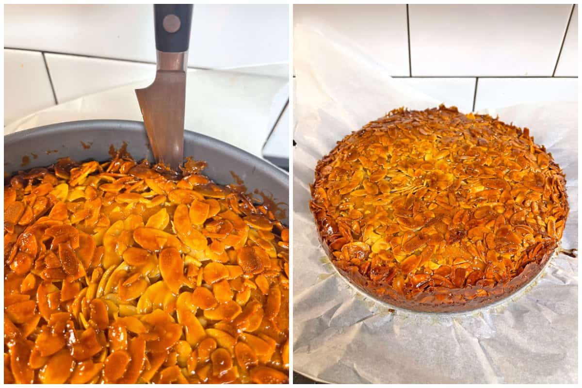 removing the bienenstich from the springform